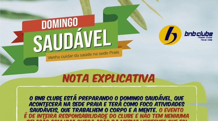 Nota explicativa: domingo saudável do BNB Clube