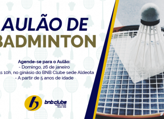 Aulão de Badminton no BNB Clube