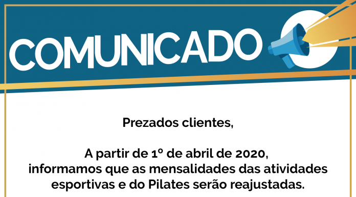 Reajuste no mês de Abril