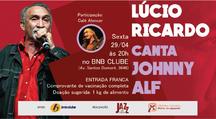 Jazz em Cena no BNB Clube: Lúcio Ricardo apresenta show inédito “Tributo a Johnny Alf”, no dia 29.04