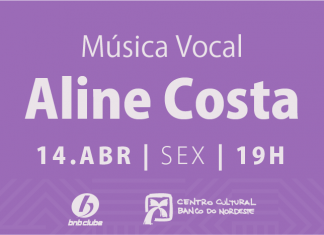Aline Costa anima o BNB Clube nesta sexta-feira, 14.04.