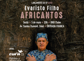 Cantor e compositor Evaristo filho se aprensentará no BNB Clube no dia 5 de maio