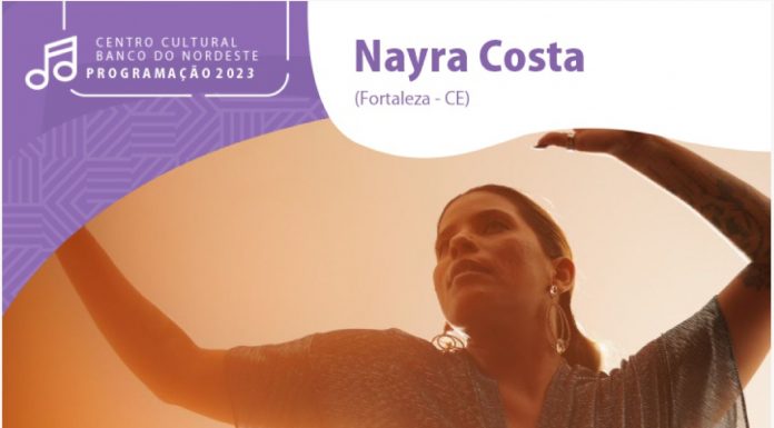 Nesta sexta-feira, ocorrerá o show dos artistas Marcus Caffé e Nayra Costa, no BNB Clube