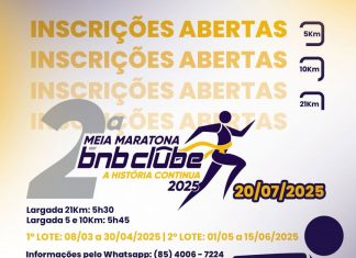 Após sucesso da 1ª edição, BNB Clube confirma 2ª Meia Maratona com inscrições já abertas