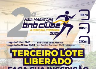 3º lote de inscrições para a 2ª Meia Maratona BNB Clube está disponível até 15 de julho
