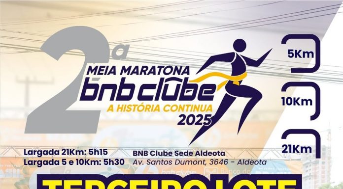 3º lote de inscrições para a 2ª Meia Maratona BNB Clube está disponível até 15 de julho