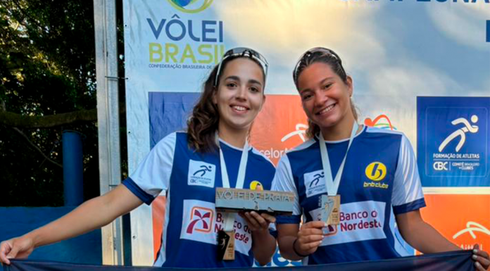 BNB Clube conquista vice-liderança nacional no CBI Sub-21 de Vôlei de Praia com Carol e Maria Clara